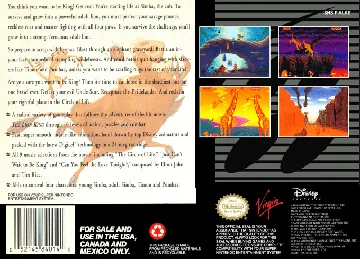 Lion King, The (USA) box cover back